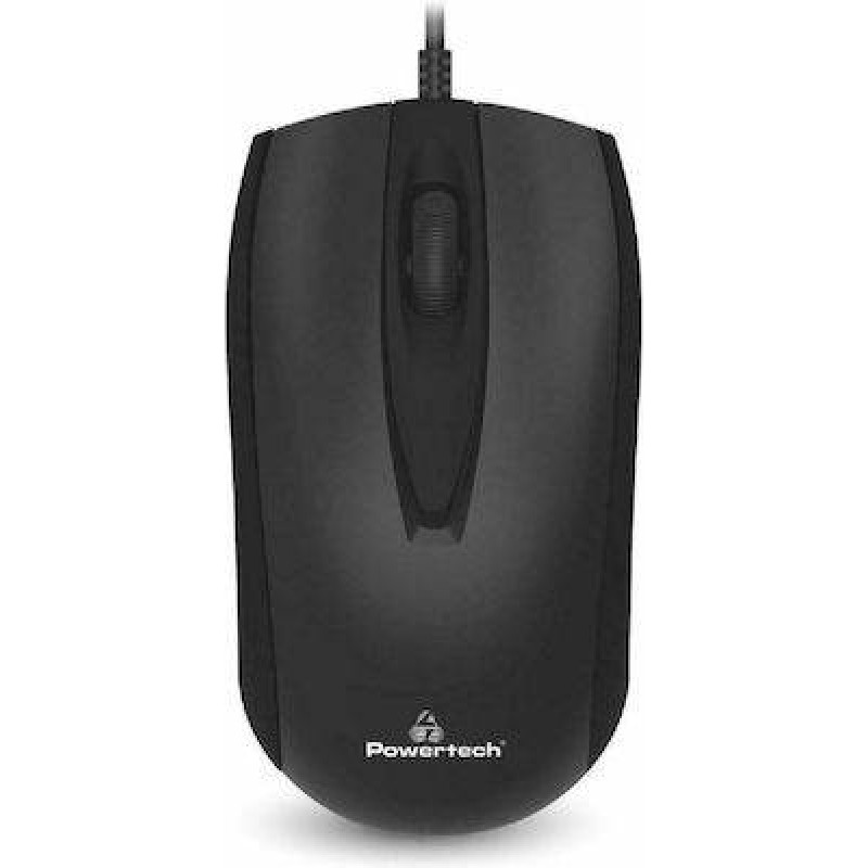 MOUSE POWERTECH WIRED 1000DPI BLACK pt-968